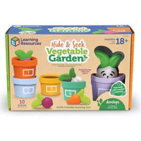 Learning Resources Hide & Seek Vegetable Garden toy set box with bunny and numbered pots