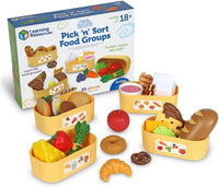 Sprouts® Pick 'n' Sort food groups play set with 26 pieces in yellow trays