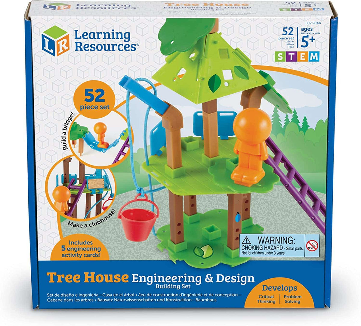 Learning Resources tree house building set box, 52-piece STEM kit