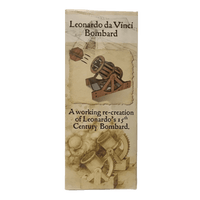 Leonardo da Vinci Bombard mini book cover with cannon illustration and title