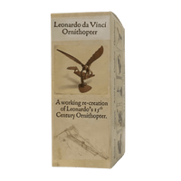 Leonardo da Vinci ornithopter miniature model in rectangular box packaging