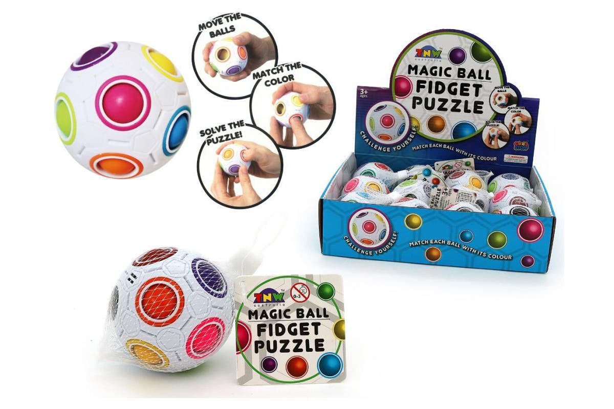 Colorful Magic Ball fidget puzzle sphere with multicolor circular panels