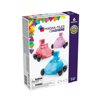 Toy vehicle 6-piece Magna-Tiles Dashers set with robot cars, in retail box