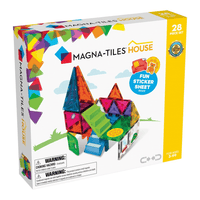 MAGNA-TILES House 28-piece set box with colorful magnetic tile house