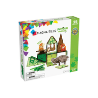 Jungle animal 25-piece building set box with MAGNA-TILES logo and animal figures