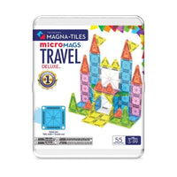 MAGNA-TILES microMAGS Travel Deluxe building tile set in metal case, front