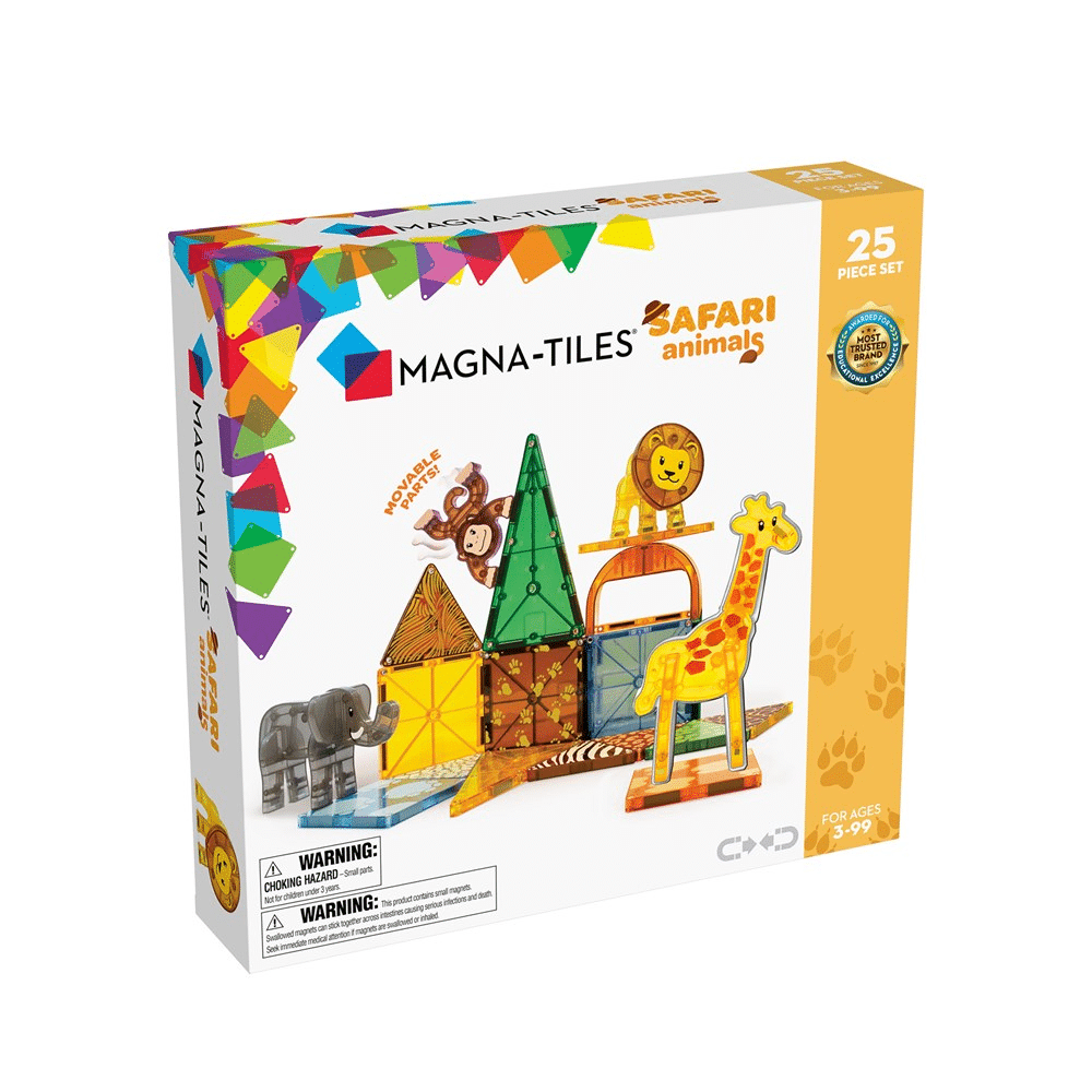 Safari animal building tile set box, 25-piece Magna-Tiles Safari Animals