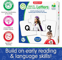 Match It! Upper and Lower Case Letters puzzle set with self-correcting pieces