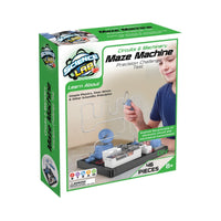 Science lab maze machine building kit box with circuit activity diagram