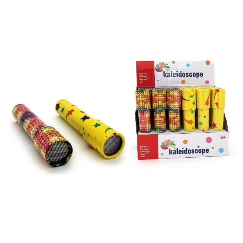 Medium printed kaleidoscope toy with colorful mosaic tube pattern