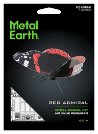 Metal Earth Red Admiral butterfly steel model kit in retail packaging
