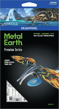 Metal Earth Premium Series Avatar Skimwing metal model kit box with assembled model