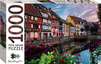 Mindbogglers 1000-piece jigsaw puzzle box with Colmar, France street artwork