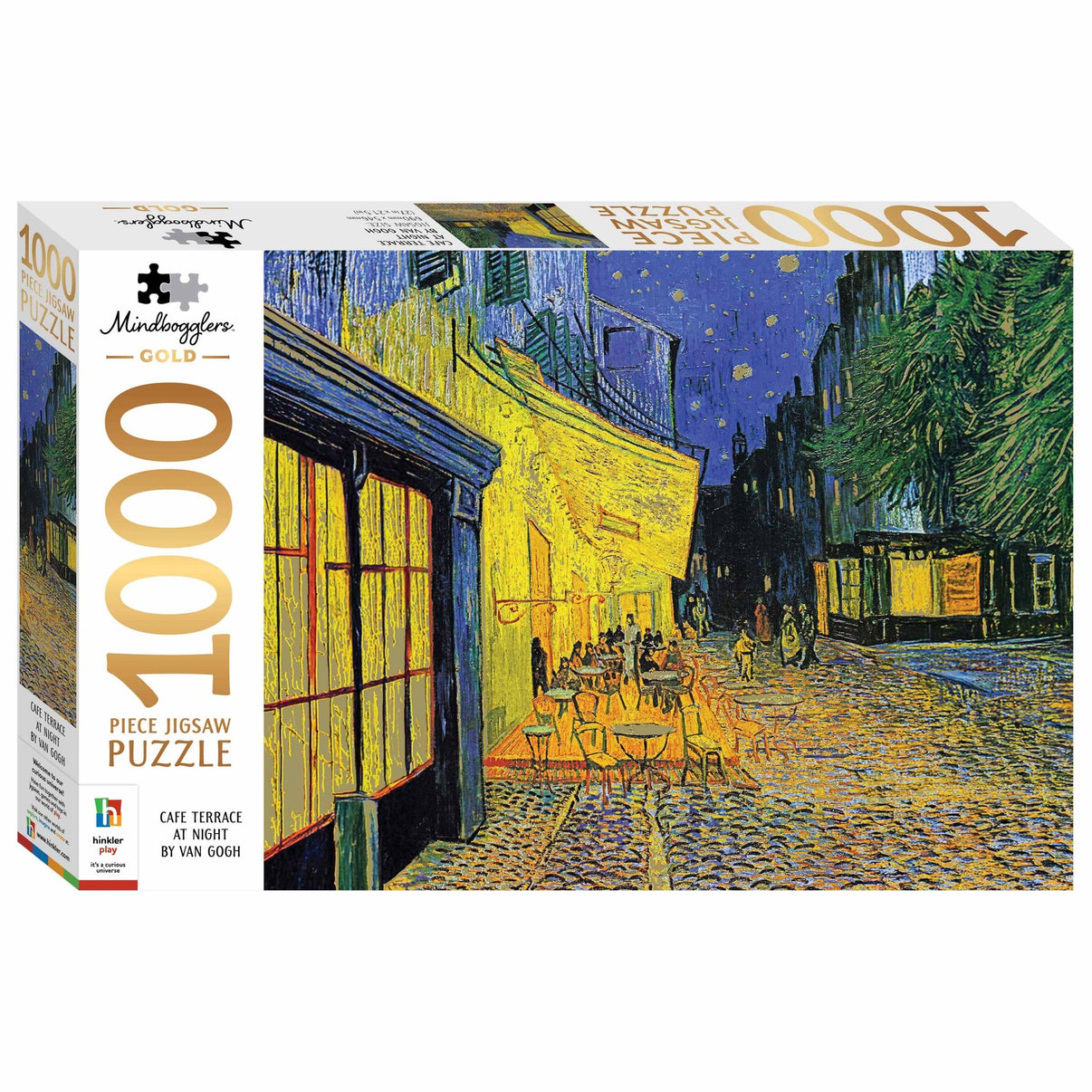 1000-piece jigsaw puzzle box showing café terrace artwork on the front