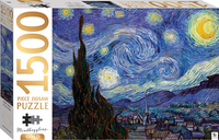 1500-piece jigsaw puzzle featuring Van Gogh Starry Night artwork on box