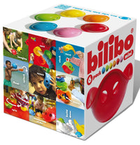 Mini Bilibo 6-pack by Moluk, colorful nesting cups in display box