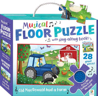 Musical floor puzzle box with sing-along book, 28 pieces