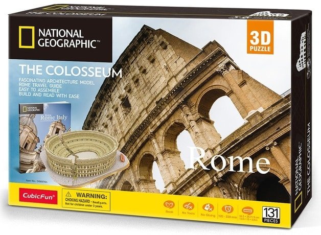 National Geographic 3D puzzle box featuring The Colosseum and Rome artwork