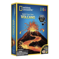 Volcano science kit box, National Geographic, Build Your Own Volcano theme