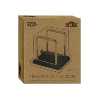 Newton's Cradle small retail box with Cool Stuff branding and product illustration