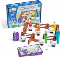 Numberblocks MathLink cubes sheep farm activity set with numbered fences and sheep