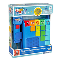 Numberblocks® sing and record music player retail box with blue device pictured