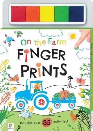 Farm finger prints kit box with tractor and animals cover art