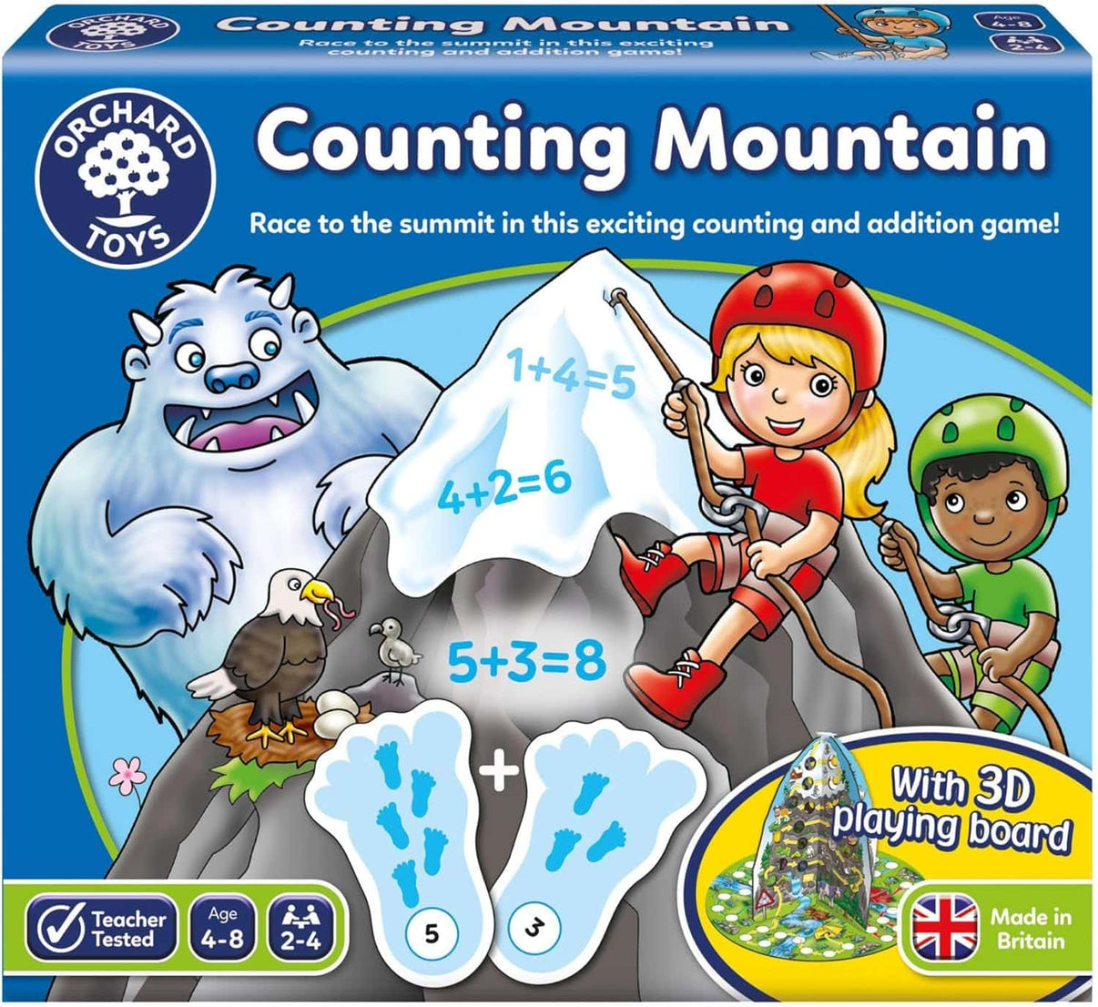 Orchard Game Counting Mountain board game box showing characters and counting mountains