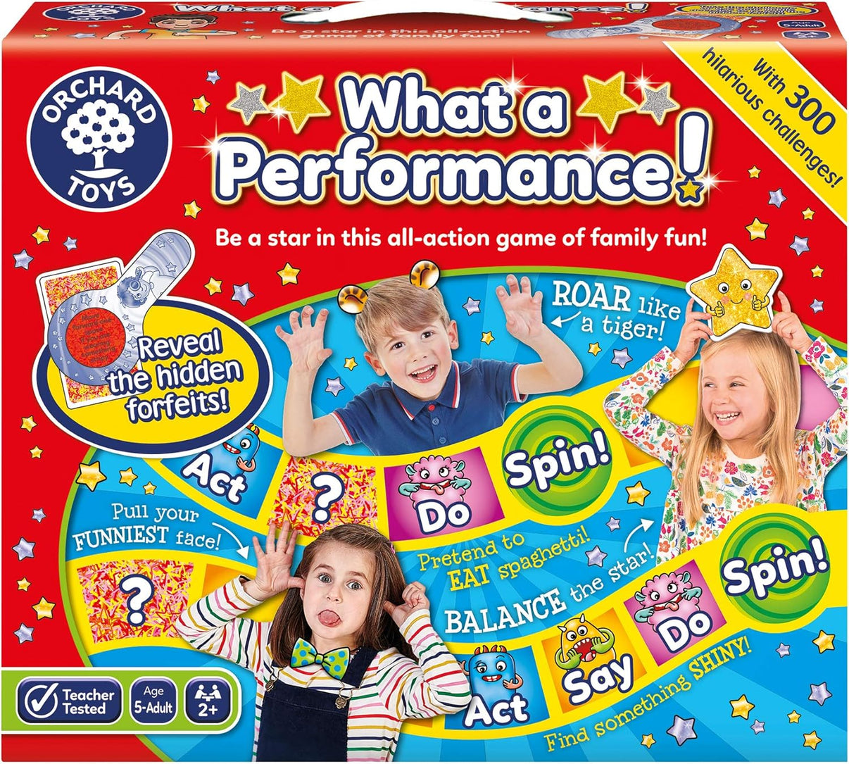 Orchard Toys What a Performance game box cover for a family action game