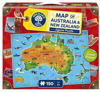 Orchard Toys Map of Australia & New Zealand jigsaw puzzle box with 150 pieces