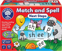 Orchard Toys Match and Spell Next Steps game box with sheep and letter cards