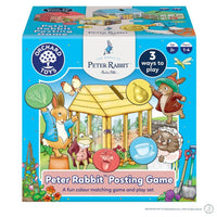 Orchard Toys Peter Rabbit™ posting game box with 3 ways to play graphic