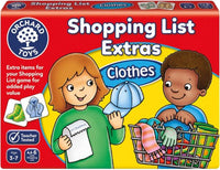 Orchard Toys shopping list extras clothes booster pack box