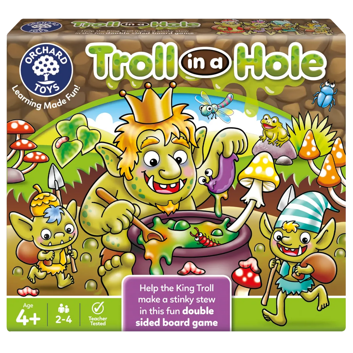 Orchard Toys board game box featuring King Troll and woodland characters