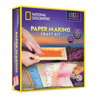 National Geographic paper making craft kit box with multicolor paper sheets