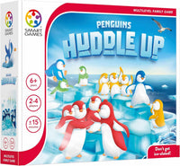 Penguins Huddle Up SMART Games board game box with penguin figures on ice