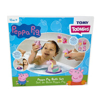 Peppa Pig bath set box with cartoon characters and TOMY branding