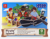 Pirate Island pop-out build and play playset box with pirates and ship illustration
