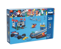 Plus-Plus Basic 480-piece 3-in-1 mini build set box with colorful block artwork