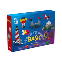 Plus-Plus Basic 600-piece learning building set box with colorful figures