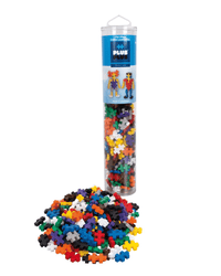 Plus-Plus basic mix tube with colorful interlocking building blocks, 240 pcs