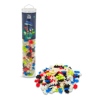 Plus-Plus glow-in-the-dark building blocks set, 240 multicolor pieces in tube