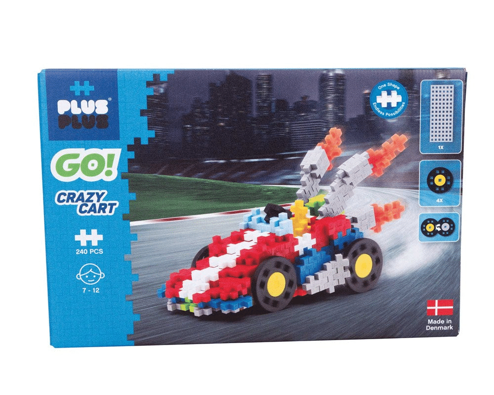 Building block Crazy Cart car set in retail box, 240 pieces