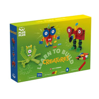 Plus Plus buildable creatures kit box showing sample characters
