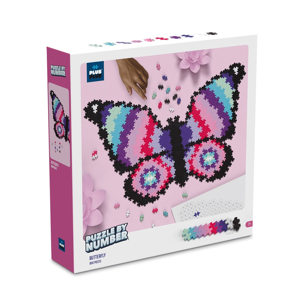 Butterfly puzzle-by-number set box, 800 pieces, colorful butterfly wings