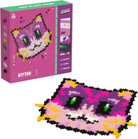 500-piece kitten puzzle by number kit with cat face puzzle mat