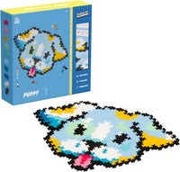 Puppy 500-piece jigsaw puzzle, assembled dog shape on display mat