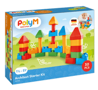 Poly M Architect Starter Kit box, 30-piece colorful building set