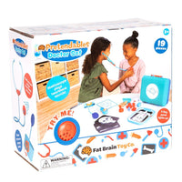 Doctor play set box with teal case and accessories, 19-piece kit