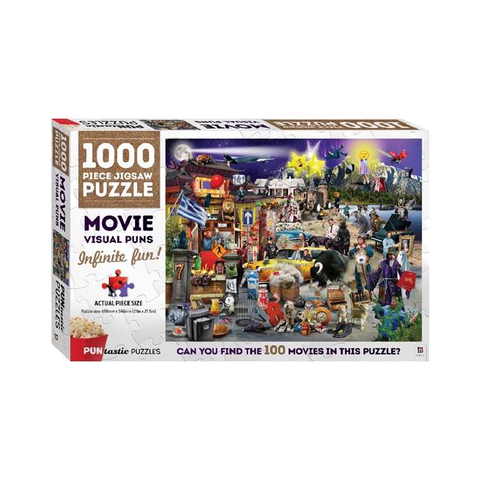 1000-piece movie jigsaw puzzle box with colorful movie-themed artwork